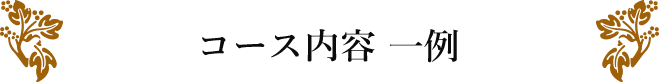 コース内容 一例